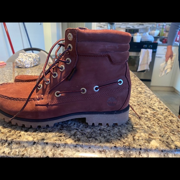 Burgundy Mens Timberland Boots (Size 9) main image 6
